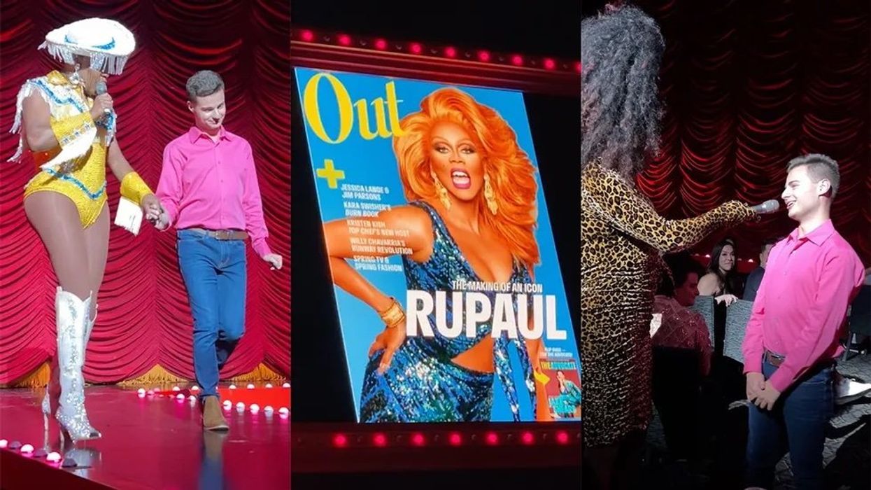 Ricky Cornish with queens Drag Race Live show reveal RuPaul cover Out Magazine
