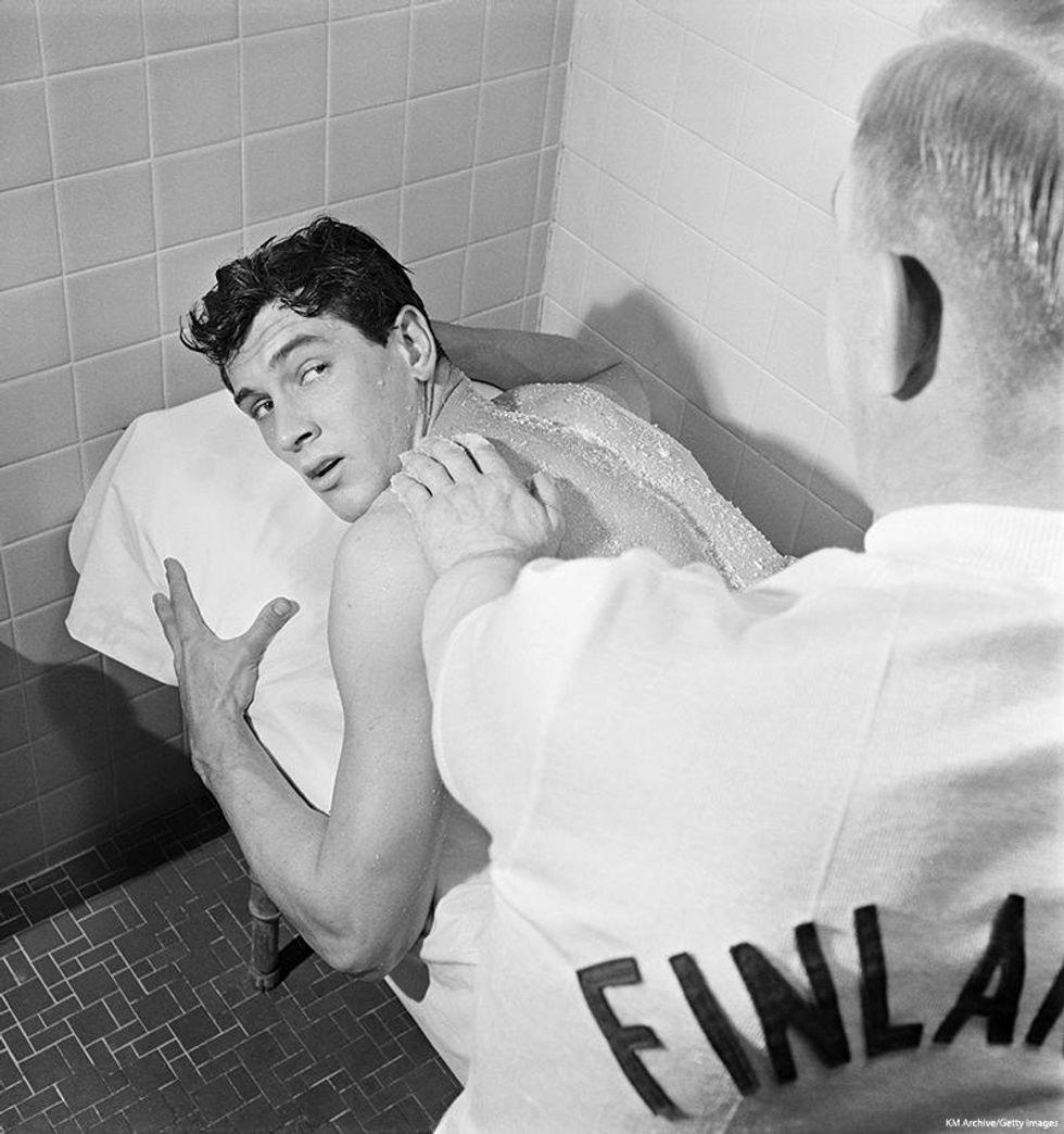 Rock Hudson at the now defunct Finlandia Baths in Hollywood