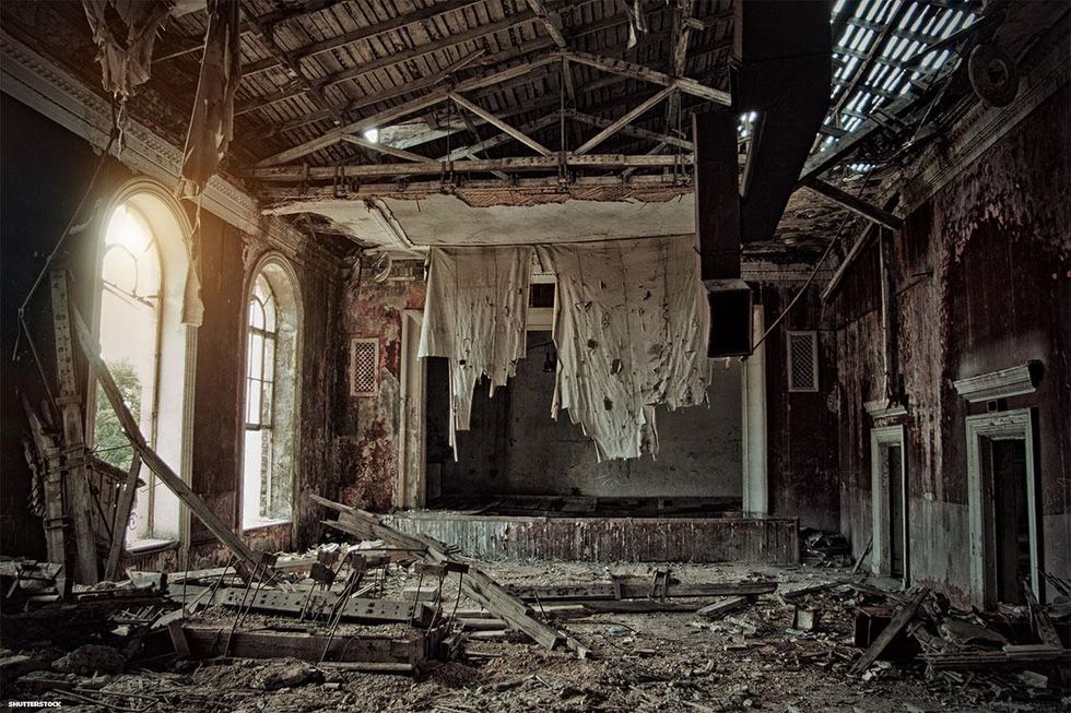 Ruined theater in Sukhumi, Georgia