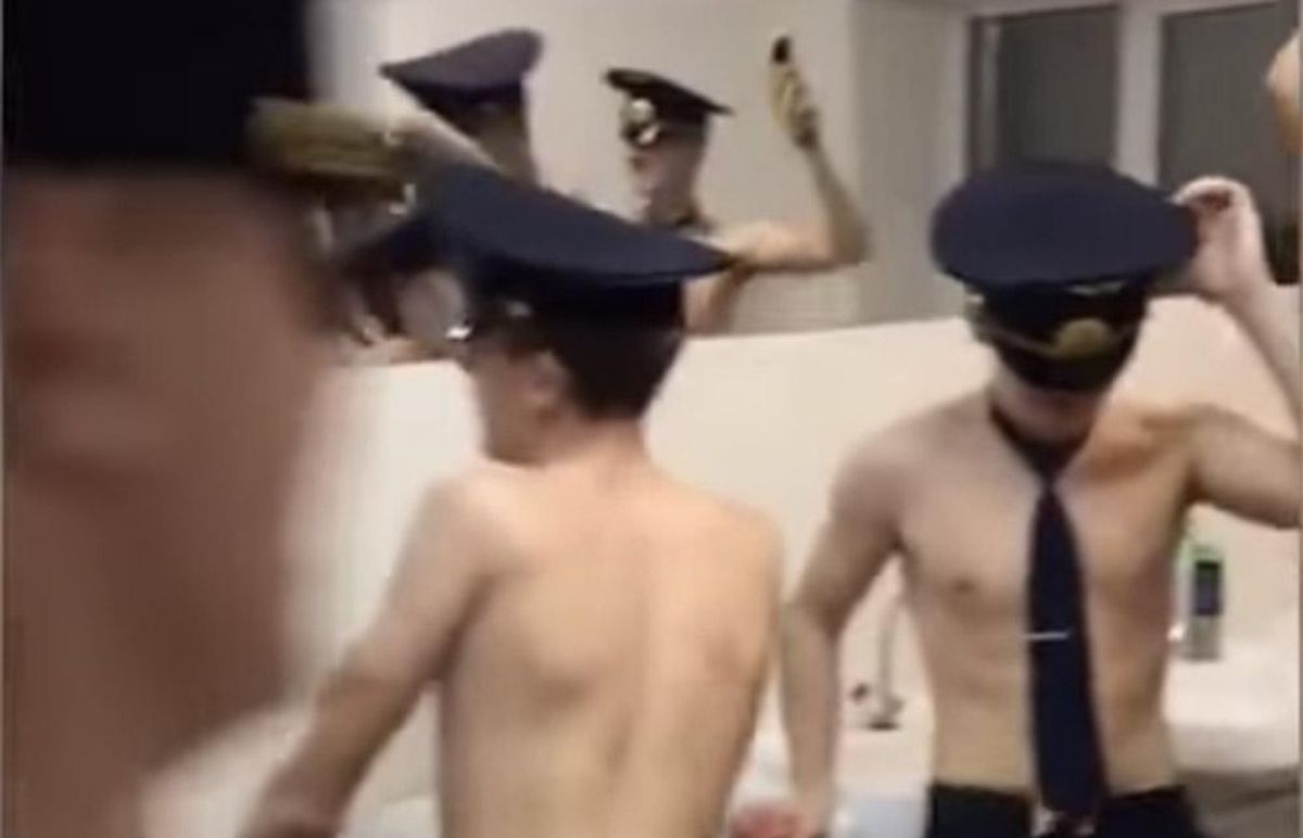 Russian cadets dancing