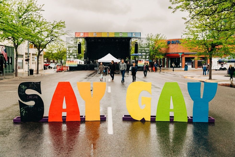 "Say Gay" sign at Missoula Pride\u200b