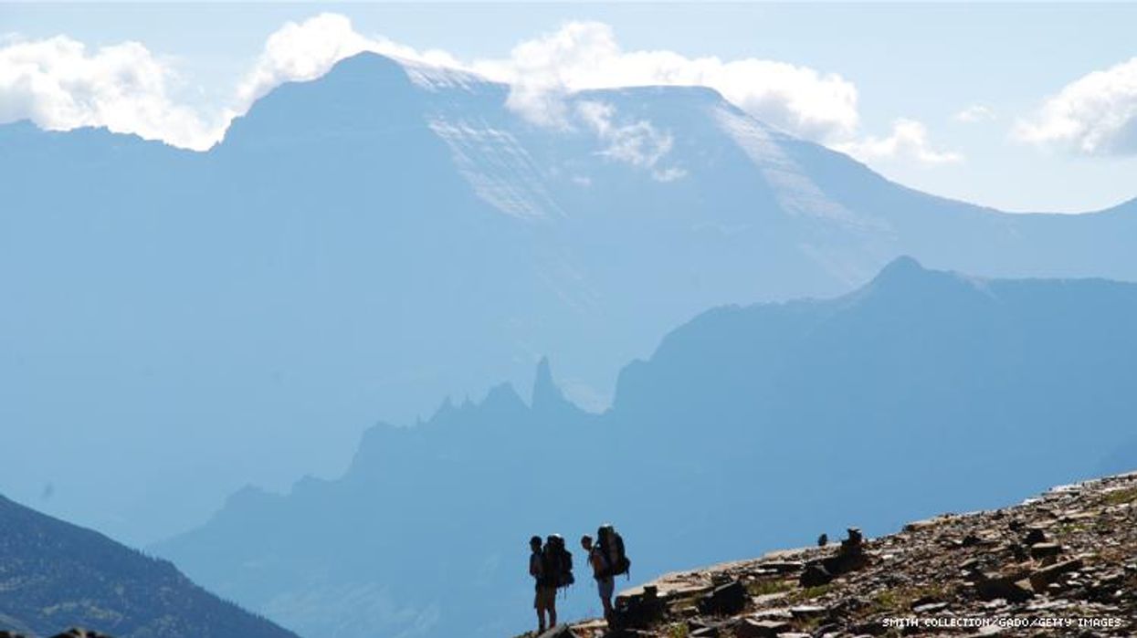scientists backpack in Glacier National Park 2007