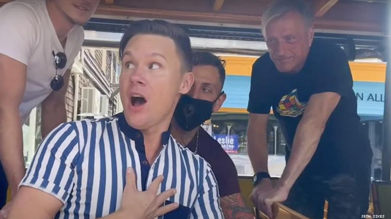 Seth Sikes Sings on P-town Trolley