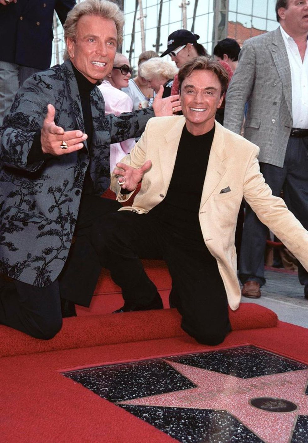 Siegfried & Roy receive a star on the Hollywood Walk of Fame in 1999