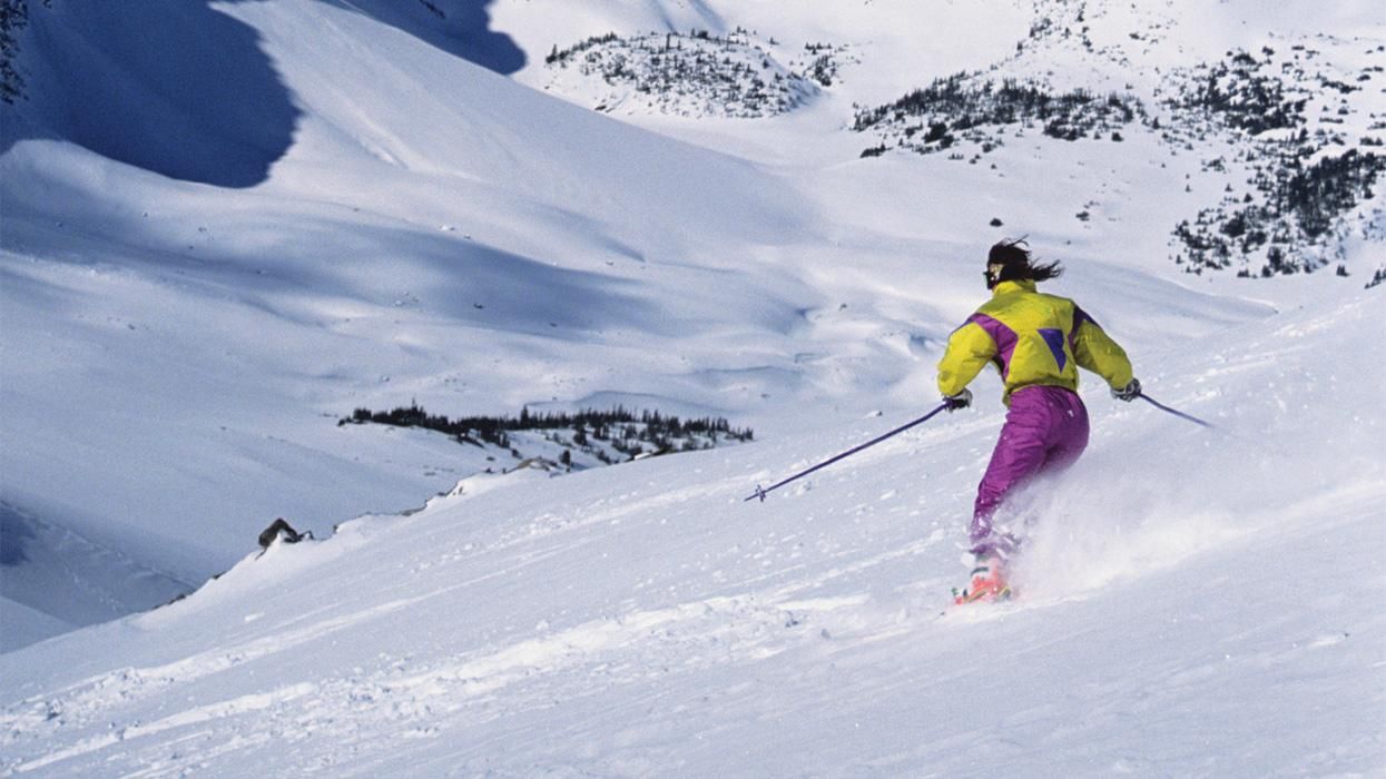 Skier at Marmot Basin in Jasper