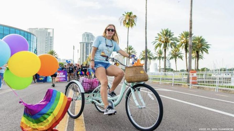 St Pete Pride bike rider