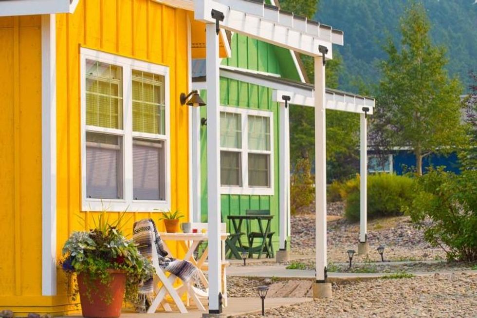 Stay in these Eco-Friendly Tiny Homes at the Tiny Home Village at St. Mary Village just outside the eastern entrance to Glacier National Park