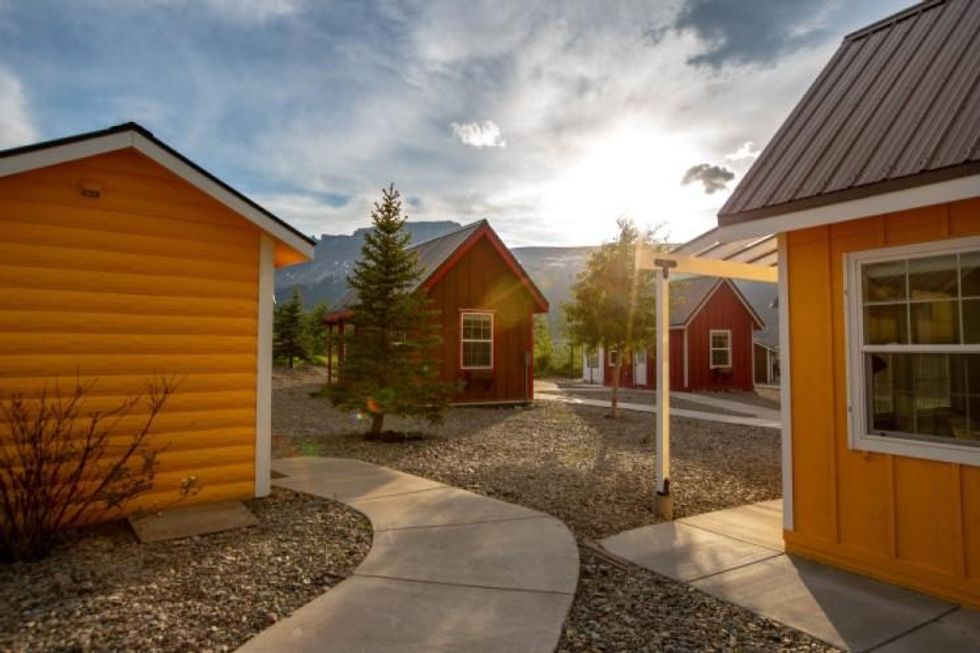 Stay in these Eco-Friendly Tiny Homes at the Tiny Home Village at St. Mary Village just outside the eastern entrance to Glacier National Park