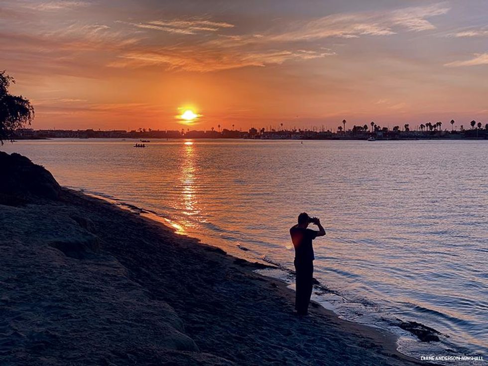 Sun sets over Mission Bay