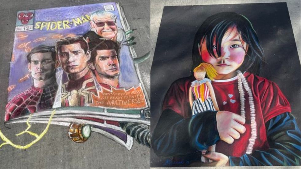 The 11th Annual Palm Springs Chalk Art Festival features local professional and student artists creating art on the sidewalks of downtown Palm Springs, and is free to the public.