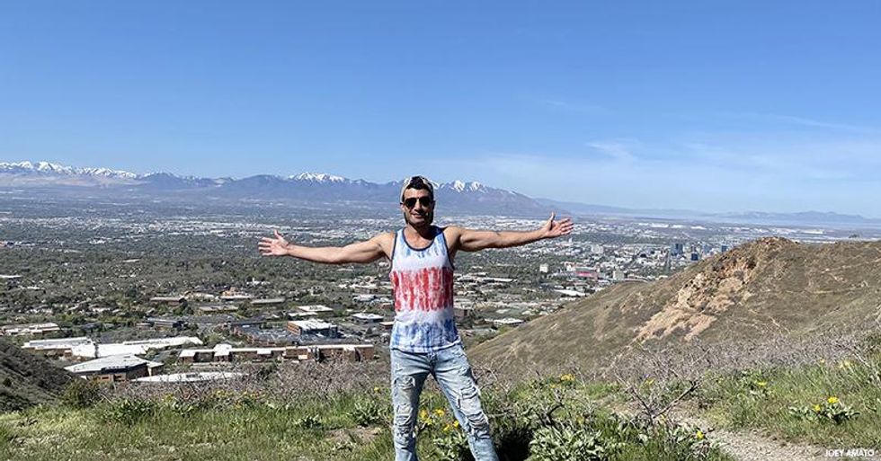 The author hiking The Living Room Trail in Salt Lake City