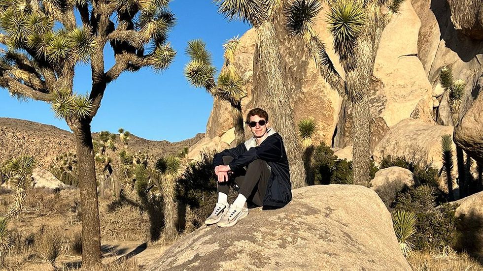 The author\u2019s son in Joshua Tree National Park