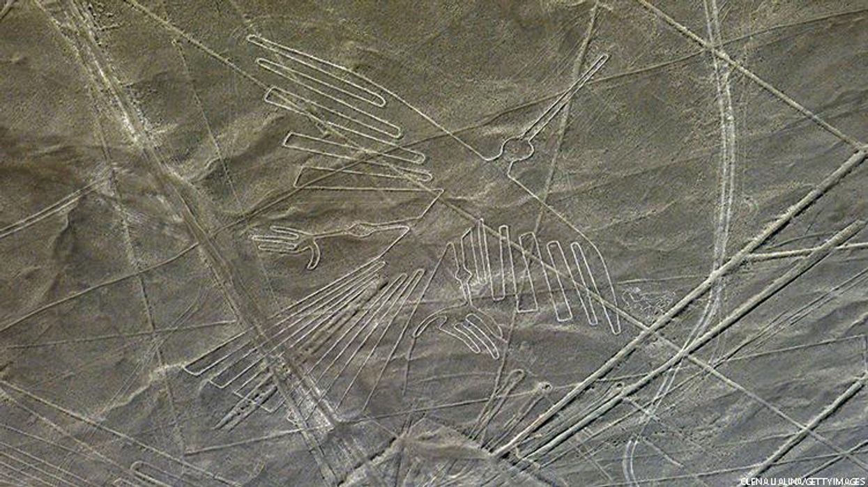 The condor geoglyph of Peru's famed Nazca Lines