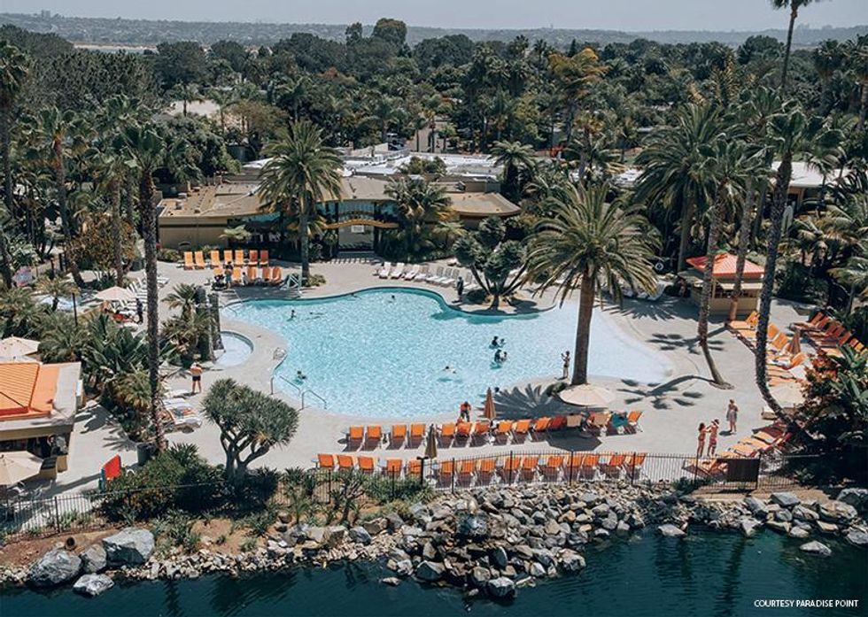 The main pool at Paradise Point