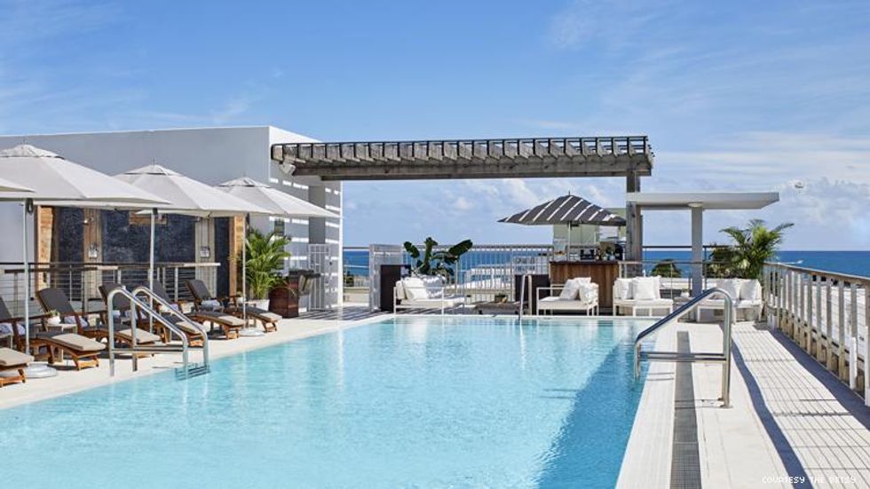 The rooftop pool at The Betsy South Beach