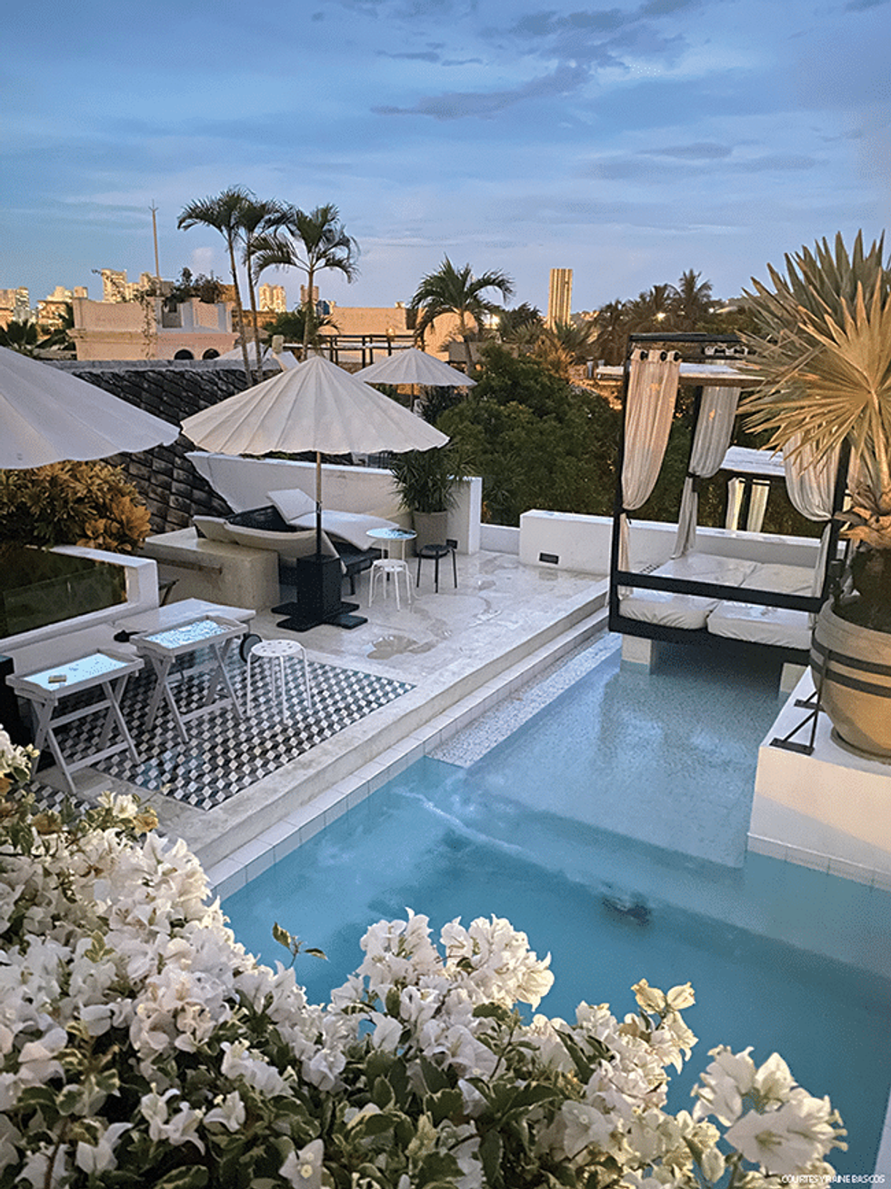 The rooftop pool at the Casa Lola Hotel