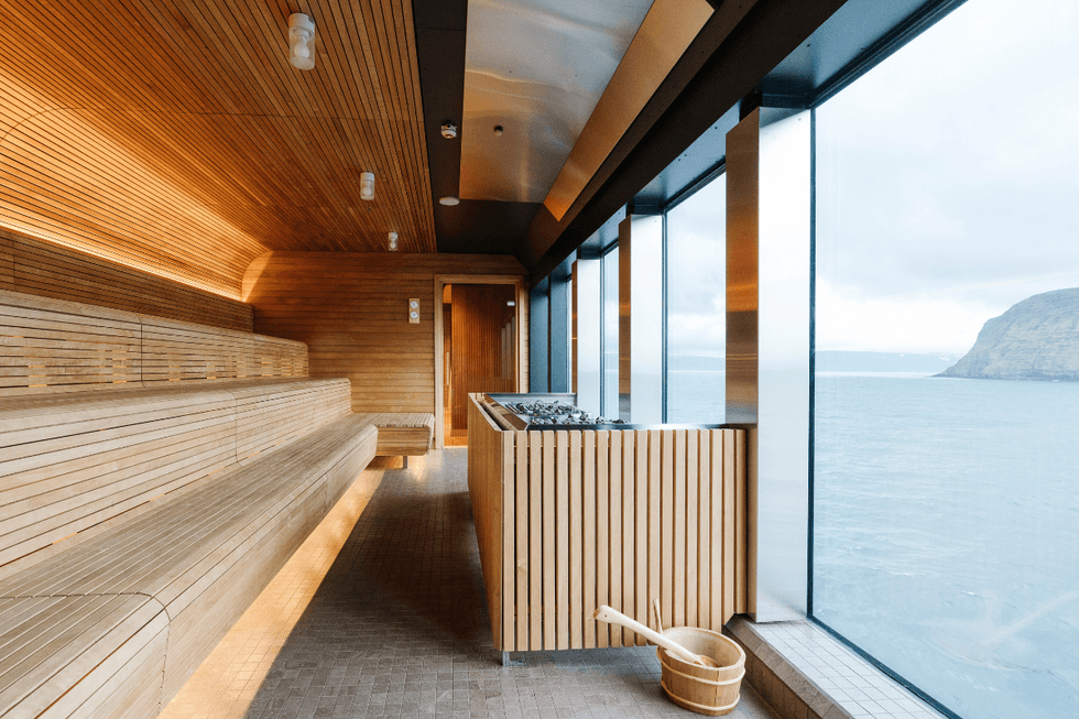 The sauna aboard MS Fridtjof Nansen