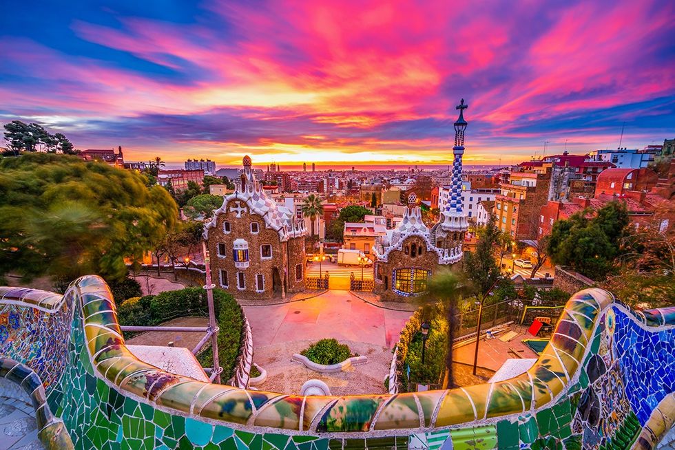 The top 10 queer-friendly cities in the world \u2013 No. 6. Barcelona, Spain (a spectacular sunrise at Catalan architect Antoni Gaudi's Park G\u00fcell)