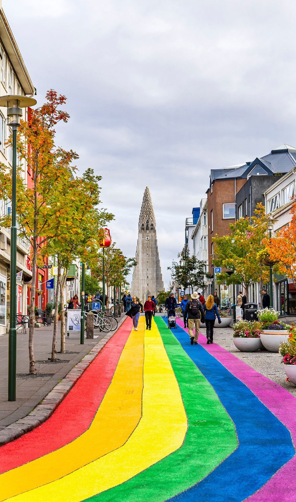 The top 10 queer-friendly cities in the world \u2013 No. 7. Reykjavik, Iceland (a  rainbow path leads to Hallgrimskirkja Lutheran Church)