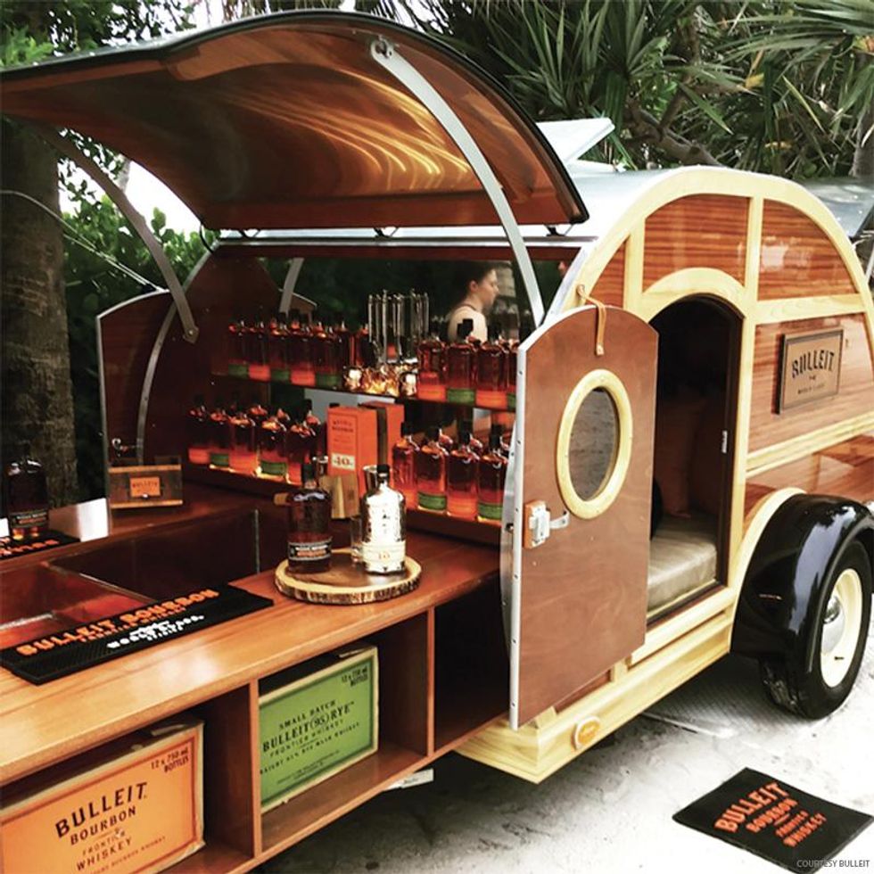 This Retro Bulliet Bourbon Bar on Wheels Lets You Sip For A Good Cause
