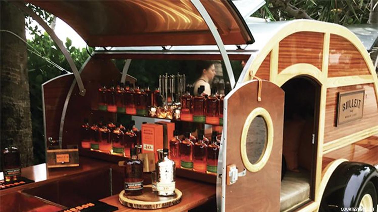This Retro Bulliet Bourbon Bar on Wheels Lets You Sip For A Good Cause