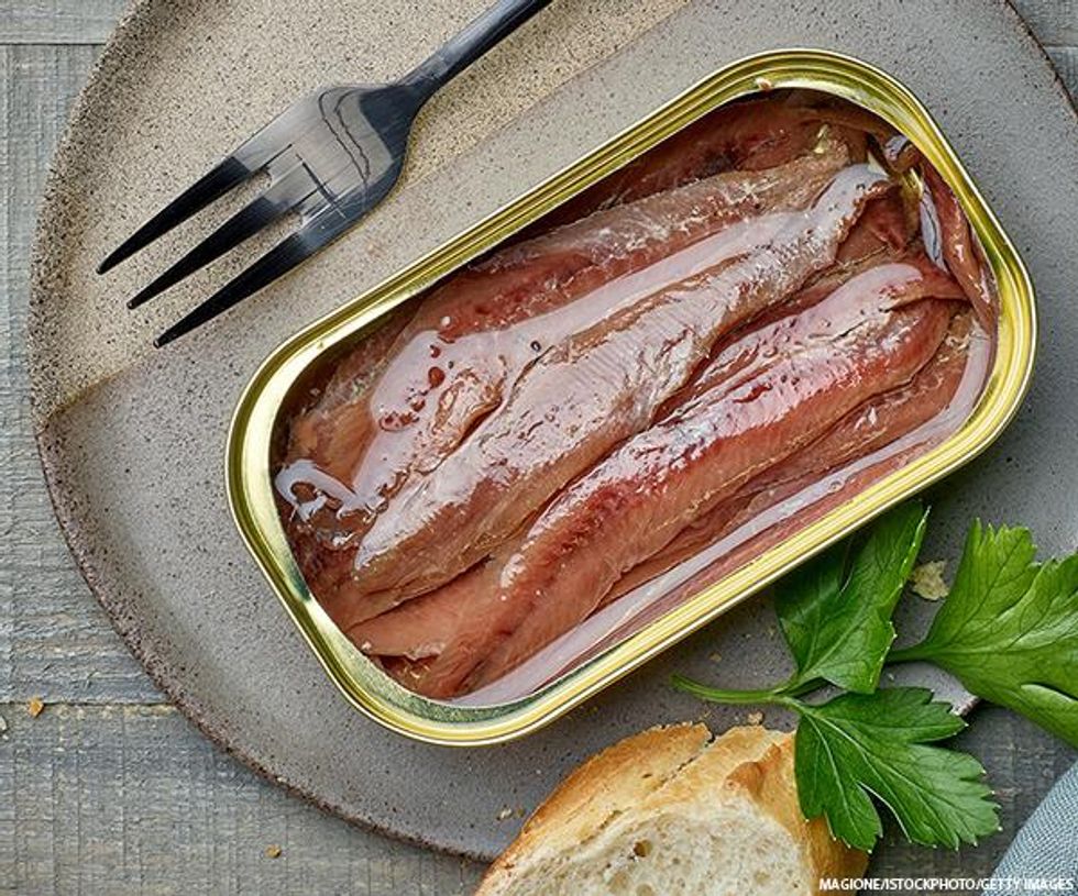 Tinned anchovies