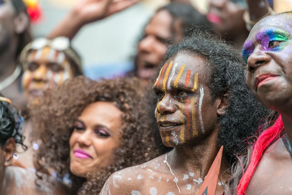 Tiwi Island Sistagirls march in Sydney Mardi Gras