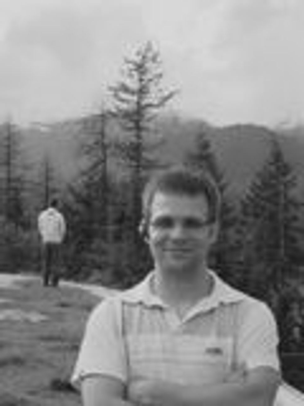 Tom with Stewart peeing