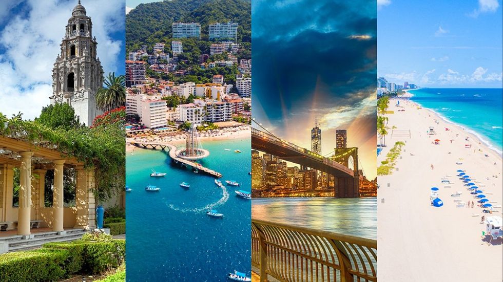 Top 15 travel destination for LGBTQ+ travelers according to misterb&b and Out Traveler magazine