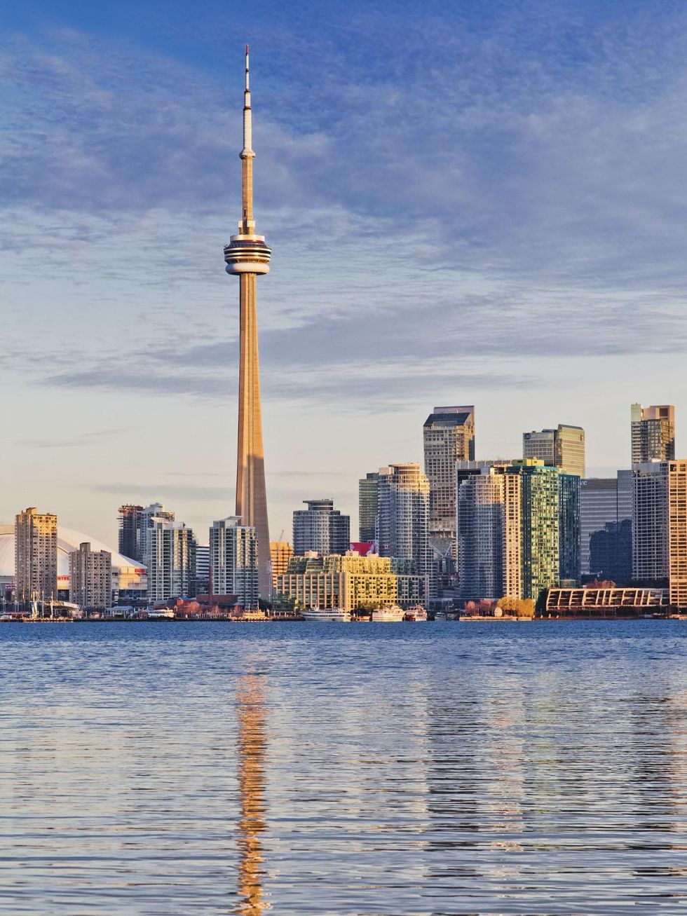 Toronto skyline reflected in Lake