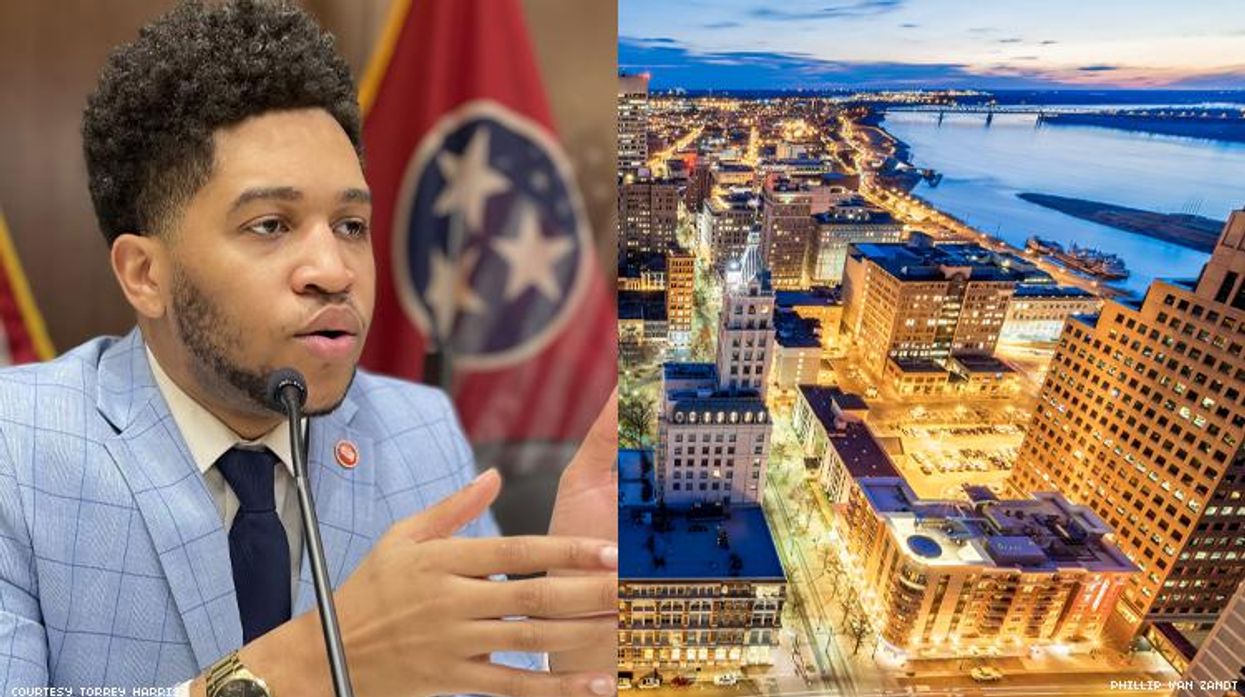 Torrey Harris and photo of Memphis from above