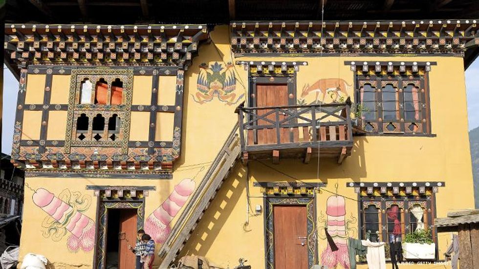 Traditional Bhutan house Sopsokha Punakha
