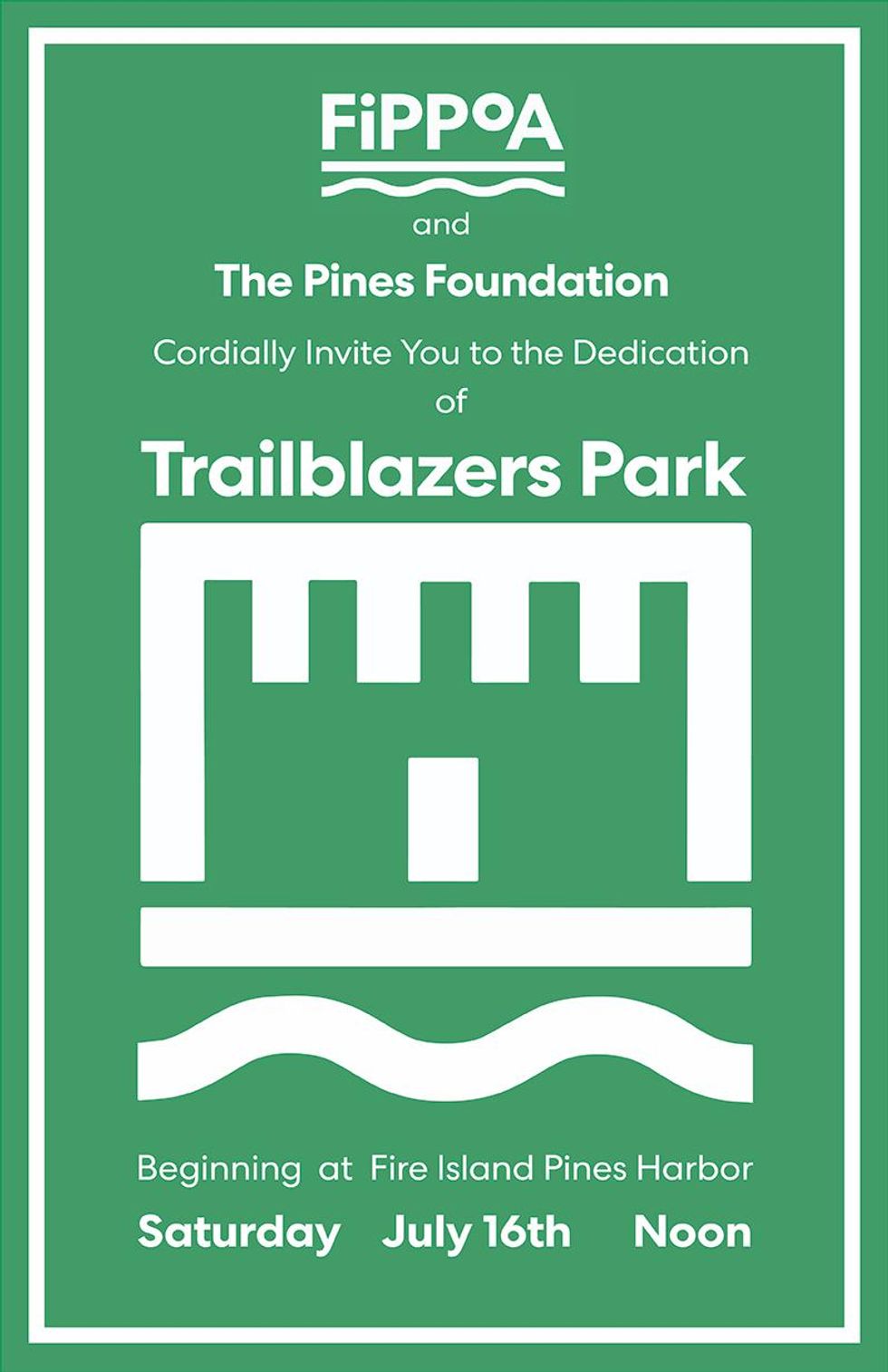 Trailblazers Park in Fire Island Pines honors LGBTQ+ heroes of the past with individualized flags created by various artists.