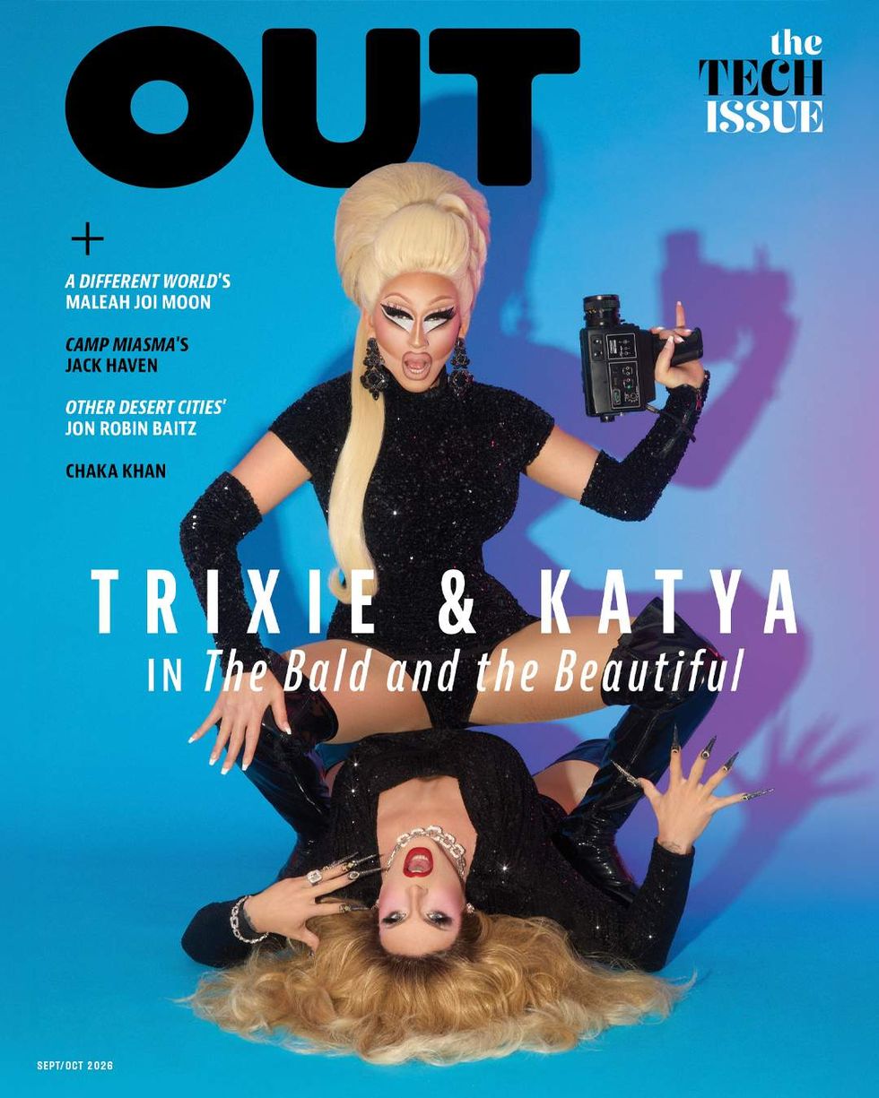 Trixie & Katya on the cover of Out magazine's Sept-Oct 2026 print issue