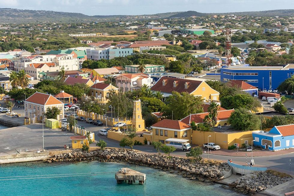 \u200bA view of Kralendijk, Bonaire's capital, from a cruise ship