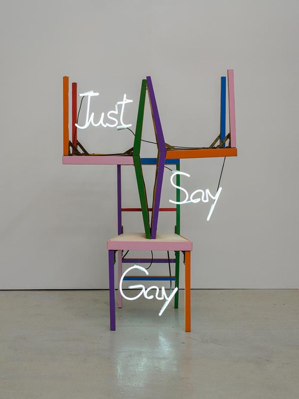 \u201cJust Say Gay\u201d (2022) by Carl Hopgood in \u201cFragile World\u201d at UTA Artist Space