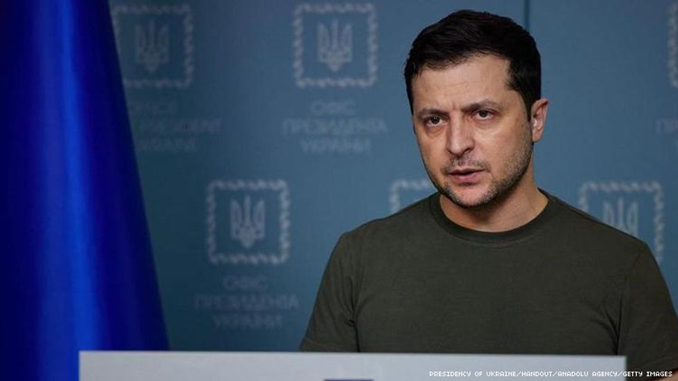 Ukraine President Zelensky at a press conference