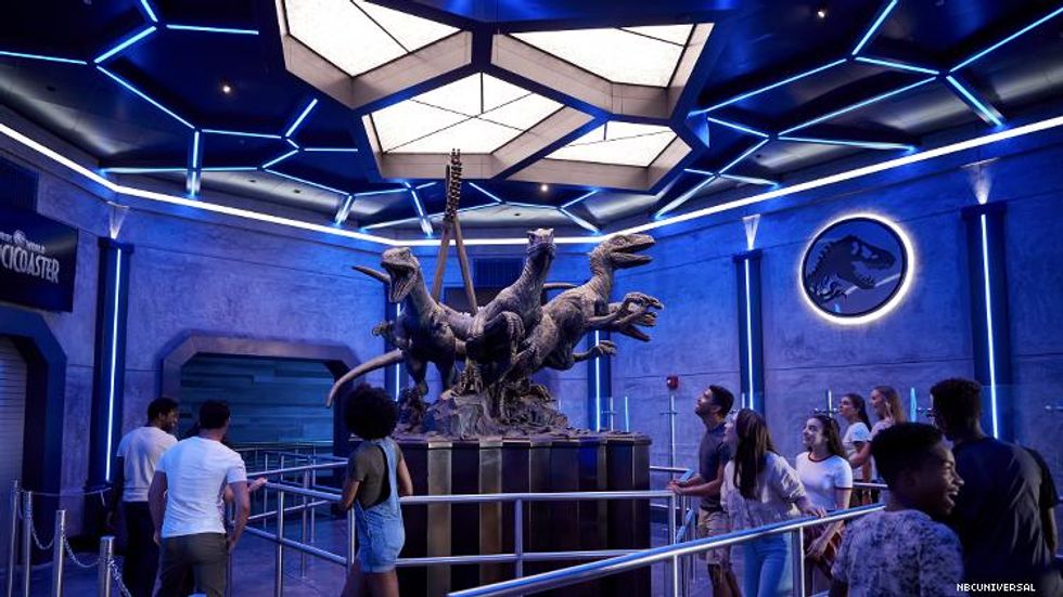 VelociCoaster Que at Universal in Florida