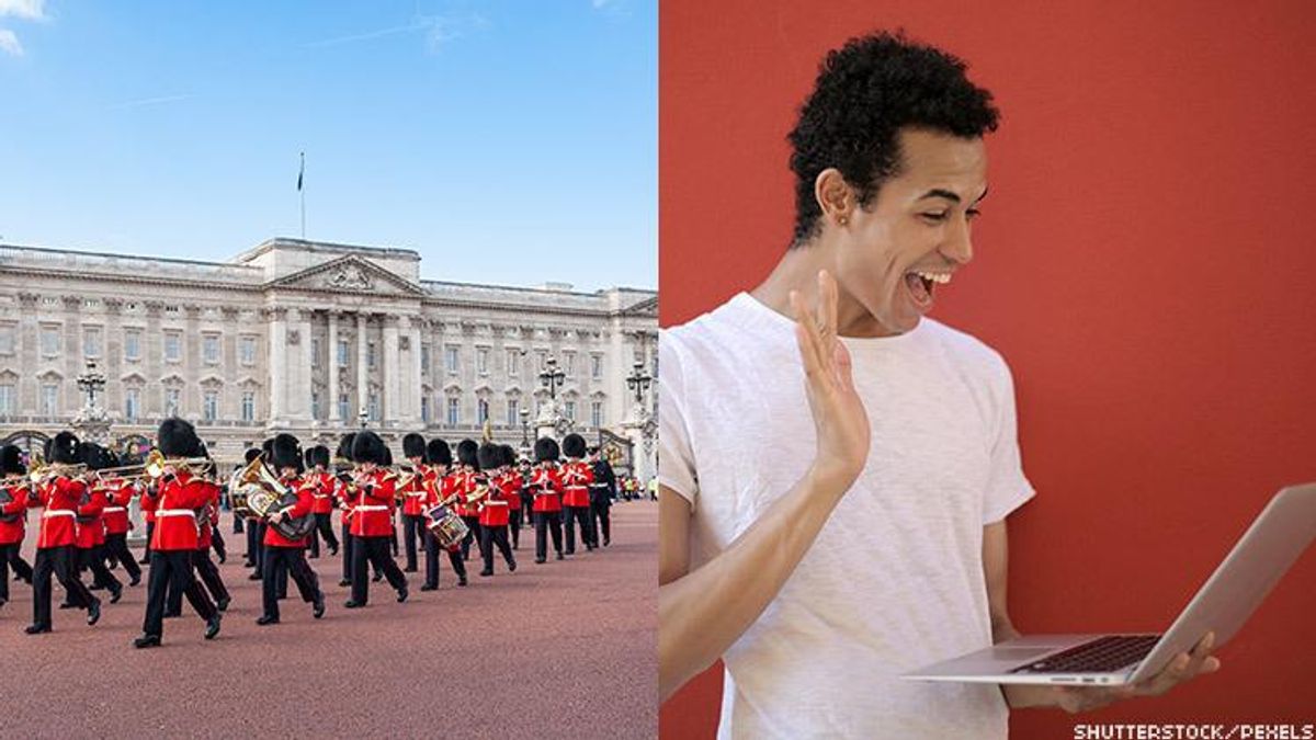 Visit Britain virtually with these five great sites; see the changing of the guard at Buckingham Palace in London, England, UK.