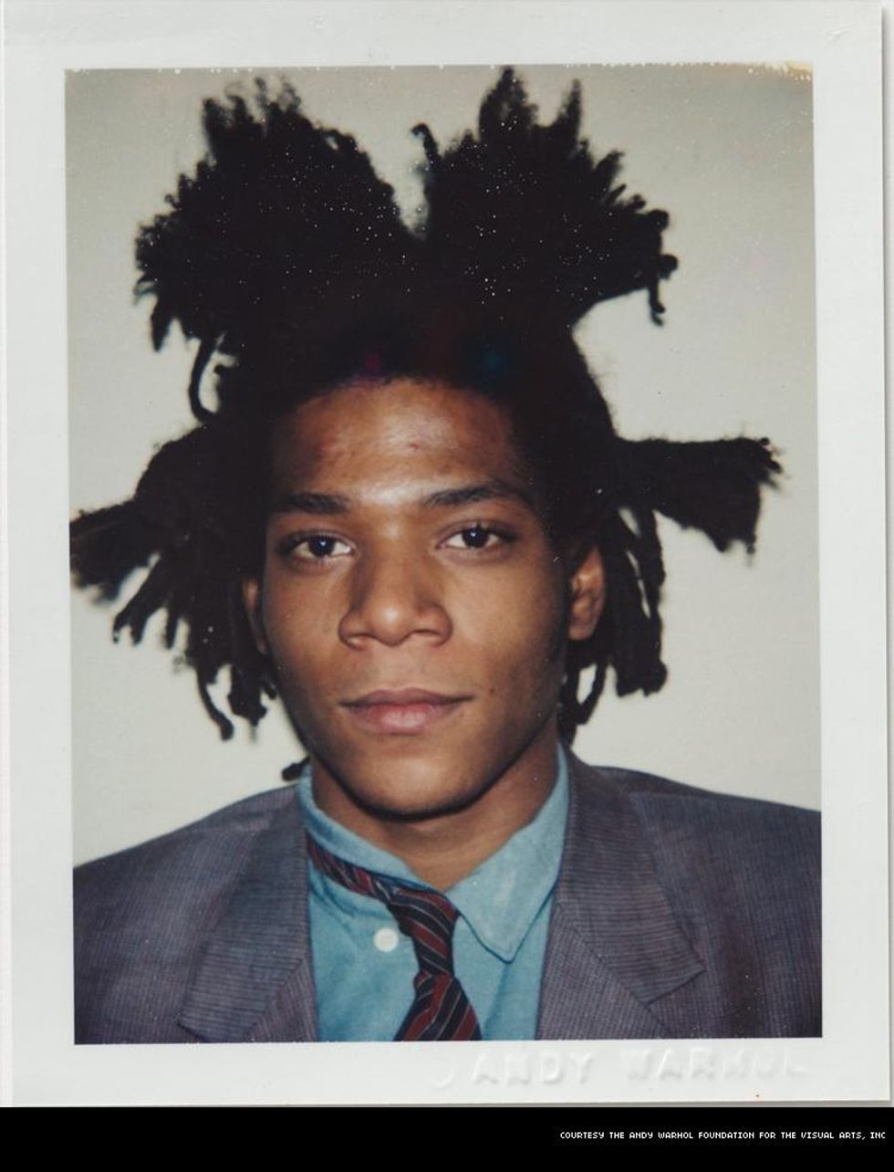 Warhol polaroid of Jean-Michel Basquiat
