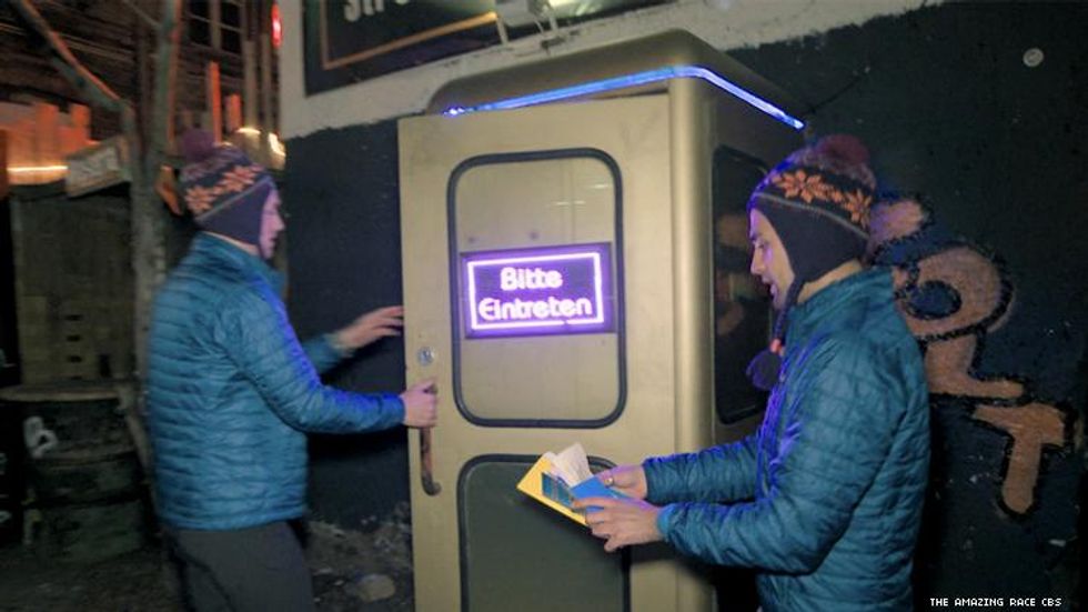 Will and James of 32nd The Amazing Race at the Teledisko in Berlin