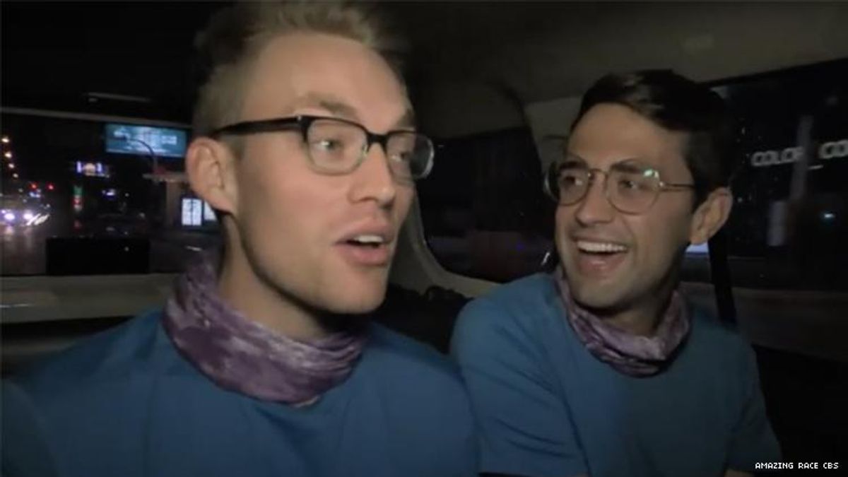 Will and James of 32nd The Amazing Race driving