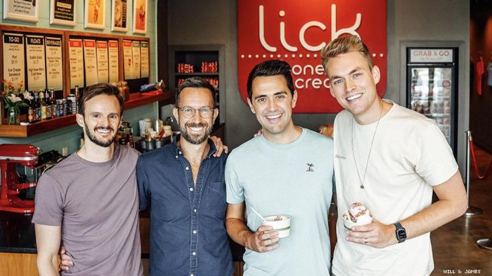 WIll & James at Austin's Lick Honest Ice Creams & owners