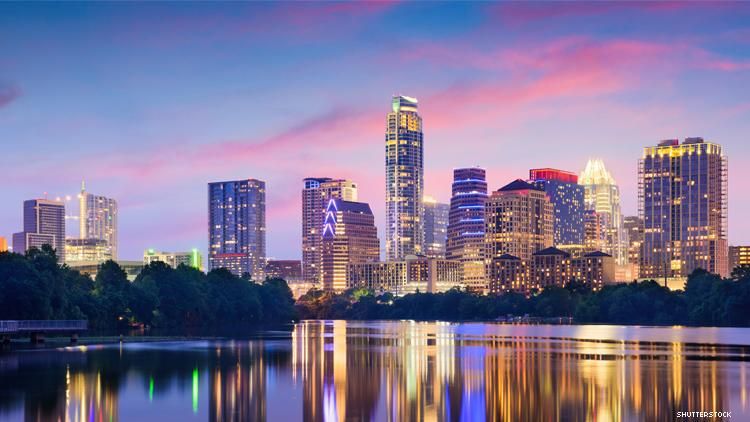 Austin Texas at sunset