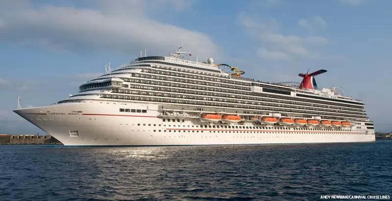 An alleged threesome amongst cheating passengers caused an all-out brawl amongst up to 60 people onboard the Carnival Magic cruise ship
