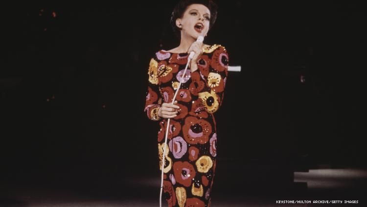 Judy Garland performing in the 1960s