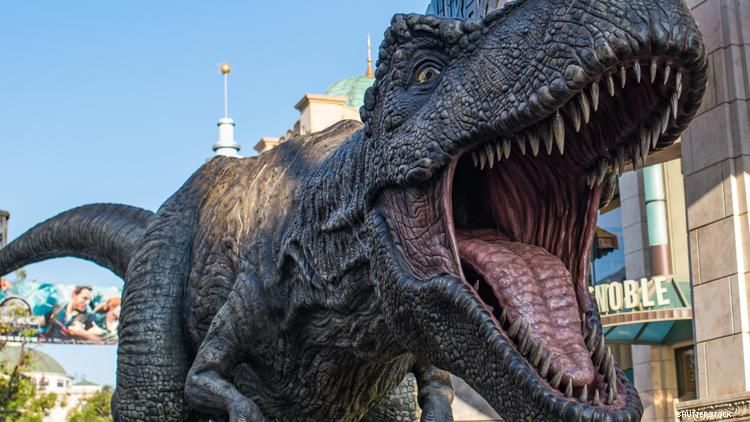 Giant T rex from Jurassic World Promo LA