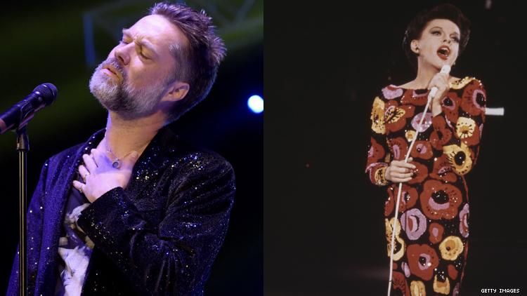 Rufus Wainwright and Judy Garland diptych