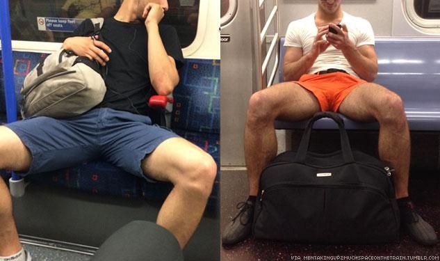 PHOTOS: Men With Their Legs Spread on Public Transit
