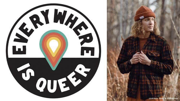 Everywhere is queer logo and founder Charlie Sprinkman